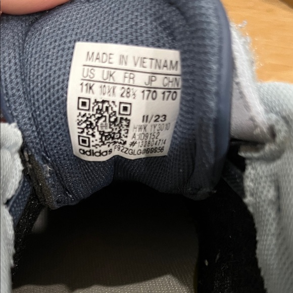 adidas Kids Navy and White Sneakers - Picture 3 of 4